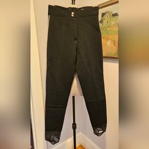 FILA black white stripe stirrup ski pants wool blend waist 14½ across sz 6